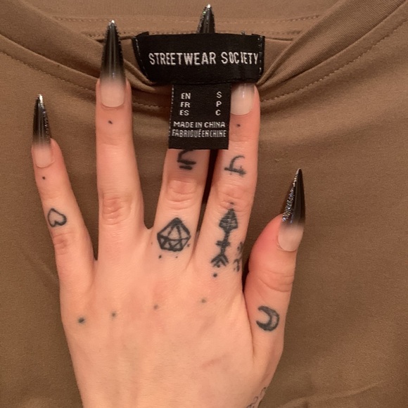 Bustier-styled, ruched long sleeve blouse - Picture 2 of 11